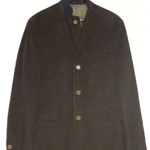Romeo Gigli Brown Velvet Cotton 3 Button Vents  Sport Coat  Blazer Size Italy:50